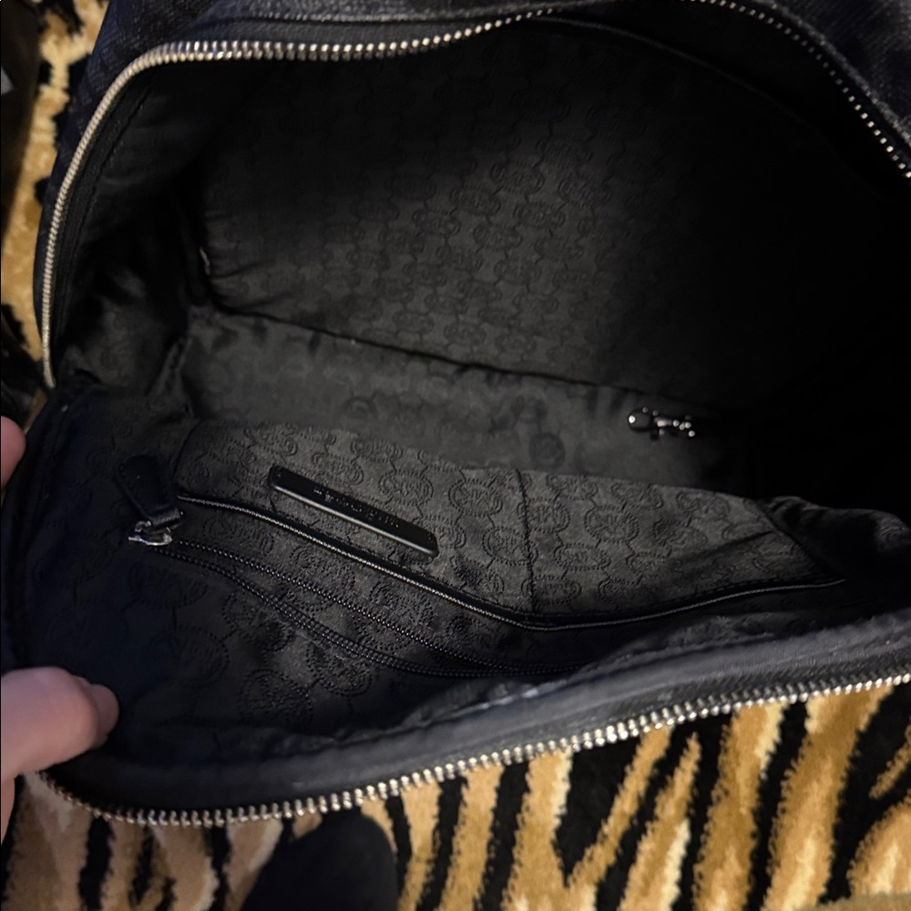 Michael Kors Black Monogram Backpack - Picture 2 of 3